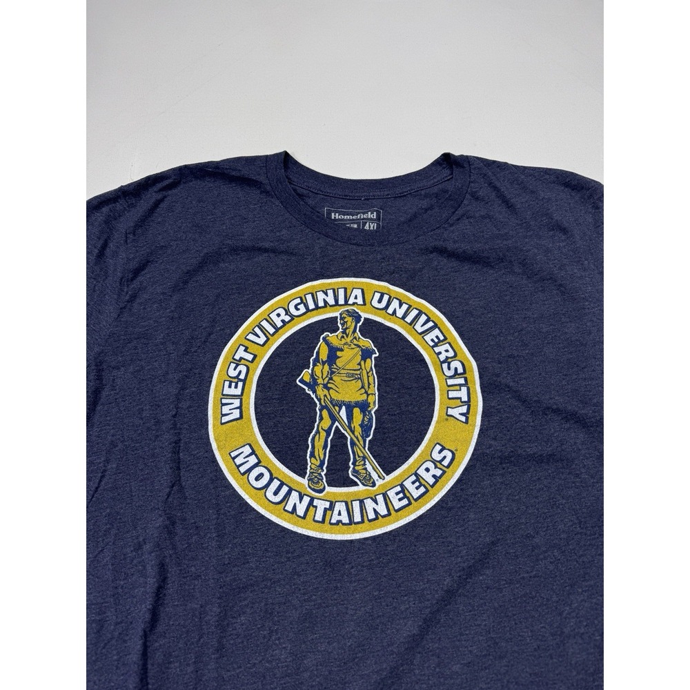 Homefield West Virginia Mountaineers T-Shirt Mens 4XL Blue WVU NCAA Football Tee